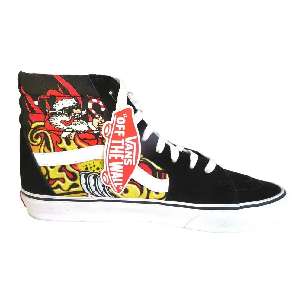 New VANS Santa Flame SK8 SkateBoard Hi-Top Sneakers Men's Sz 10